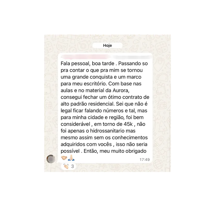 Depoimento de aluno