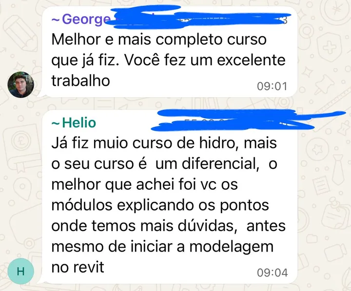 Depoimento de aluno